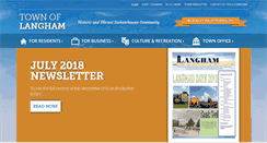 Desktop Screenshot of langham.ca